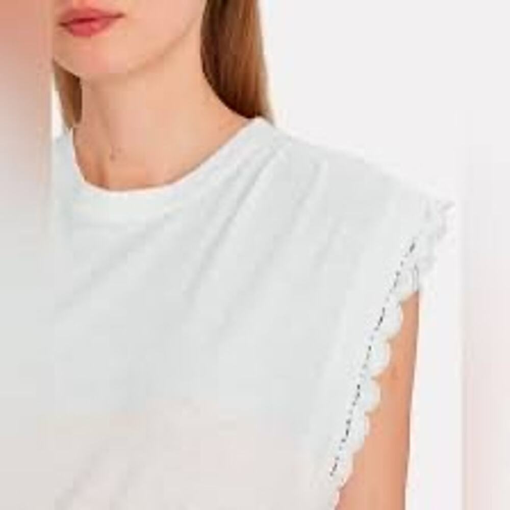 DEREK LAM 10 CROSBY Sayles Lace-Trimmed Muscle Tank Size Small